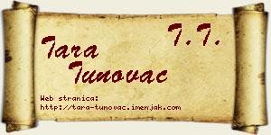 Tara Tunovac vizit kartica